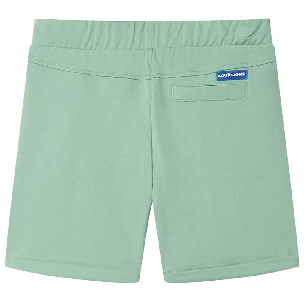 vidaXL Kindershorts met trekkoord 116 lichtkaki afbeelding