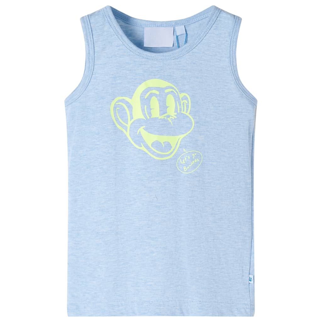 vidaXL Kinder-Tanktop Hellblau Melange 104