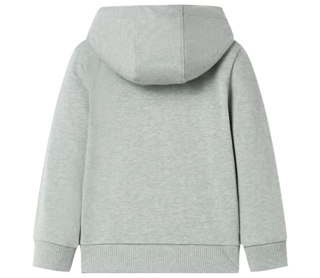 Kids' Hooded Sweatshirt with Zip Light Khaki Melange 140