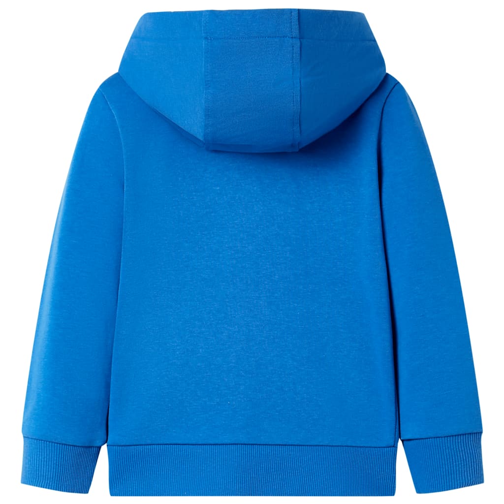 vidaXL Kindervest met capuchon en rits 104 blauw afbeelding