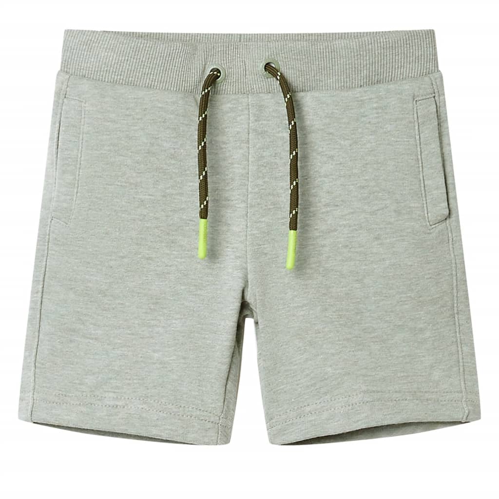 vidaXL Kindershorts mit Kordelzug Hellkhaki Melange 104