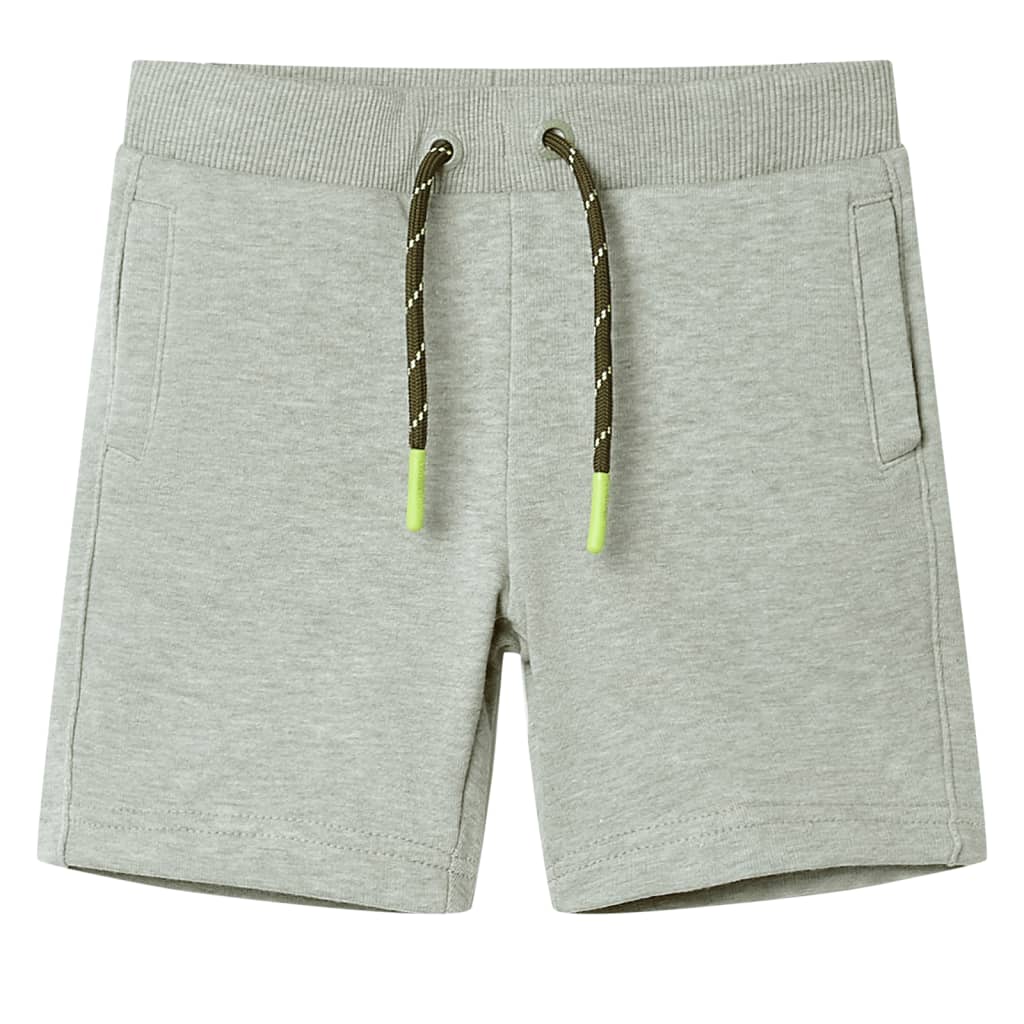 vidaXL Kindershorts mit Kordelzug Hellkhaki Melange 116