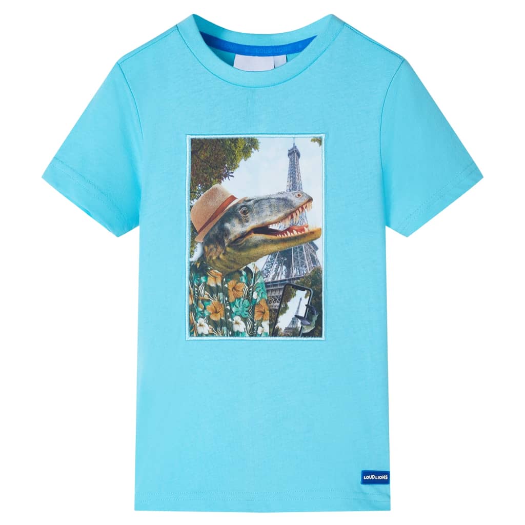 Tricou pentru copii, albastru verzui, 116