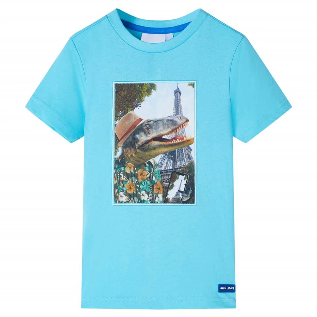Tricou pentru copii, albastru verzui, 140
