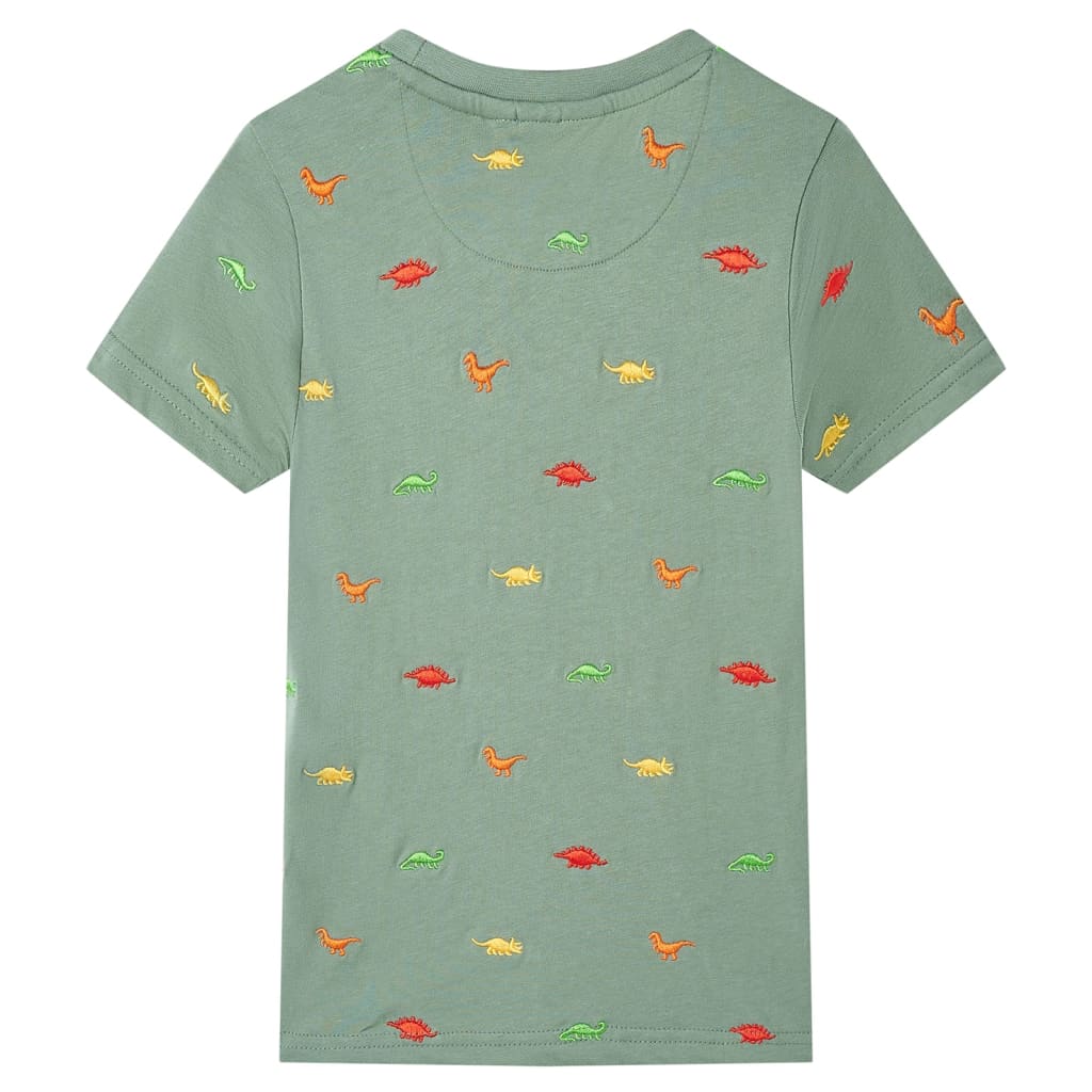 vidaXL Kindershirt met korte mouwen 104 kakikleurig afbeelding