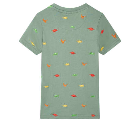 Camiseta de manga corta infantil caqui 104