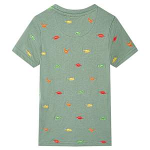 Camiseta de manga corta infantil caqui 104