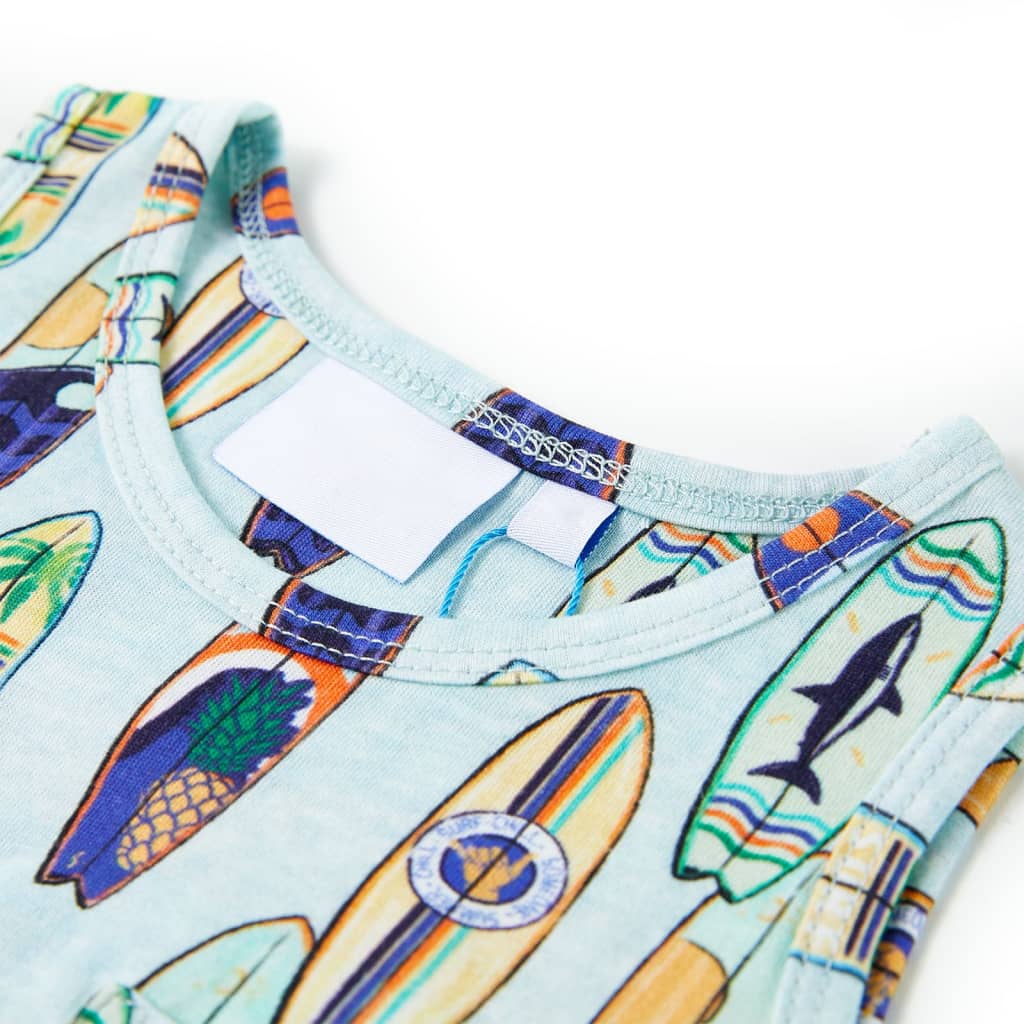 Thumbnail - vidaXL Kinder-Tanktop Hellblau Melange 104