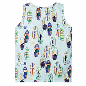 Camiseta sin mangas infantil azul suave m&eacute;lange 140