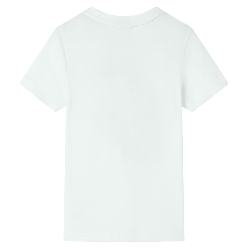vidaXL Kindershirt met korte mouwen 92 ecru afbeelding