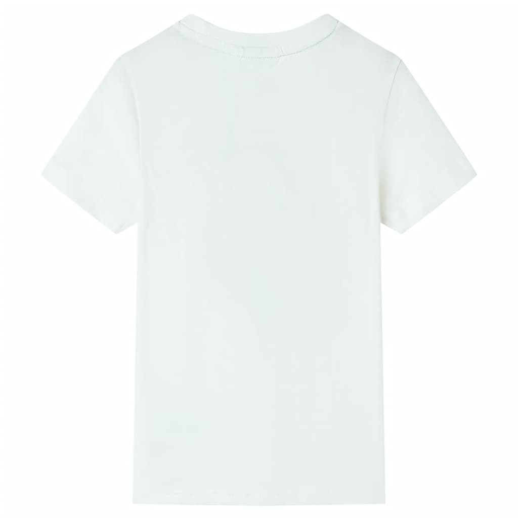 vidaXL Kindershirt met korte mouwen 140 ecru afbeelding