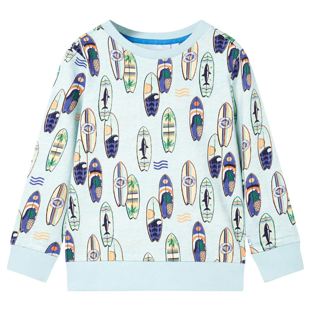 vidaXL Kinder-Sweatshirt Hellblau Melange 140