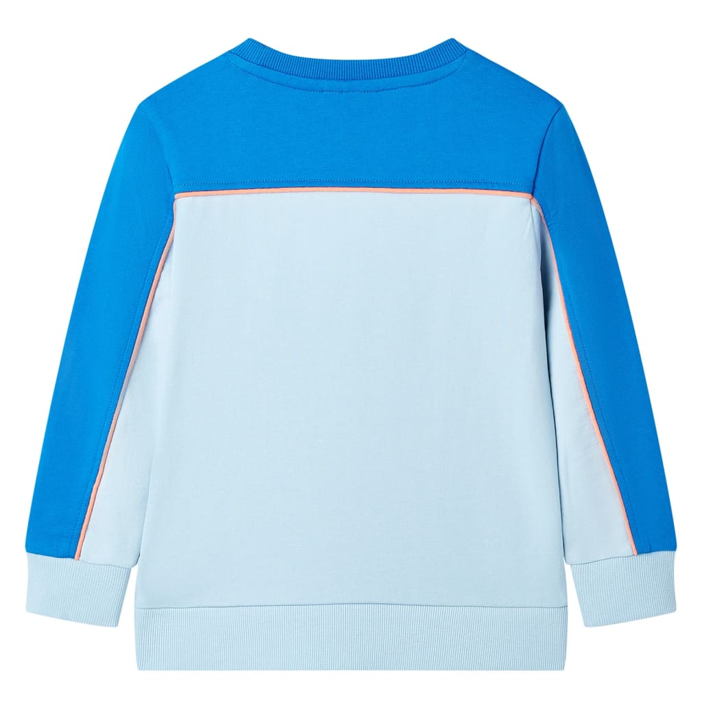 vidaXL Kindertrui 92 felblauw en lichtblauw afbeelding
