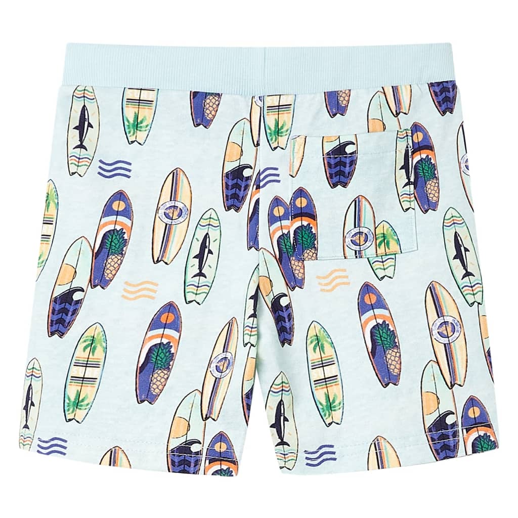 vidaXL Kindershorts met trekkoord 116 gemêleerd zachtblauw afbeelding