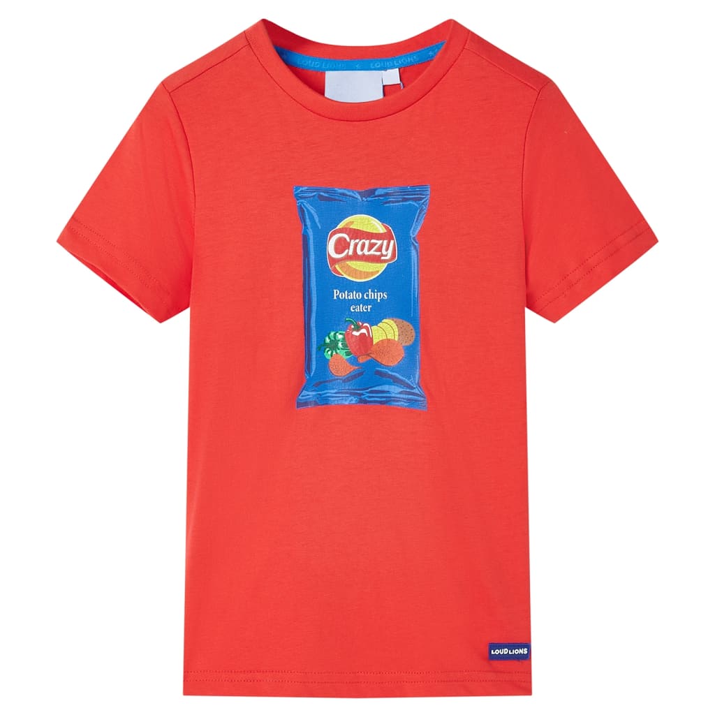 vidaXL Kinder-Kurzarmshirt Rot 116