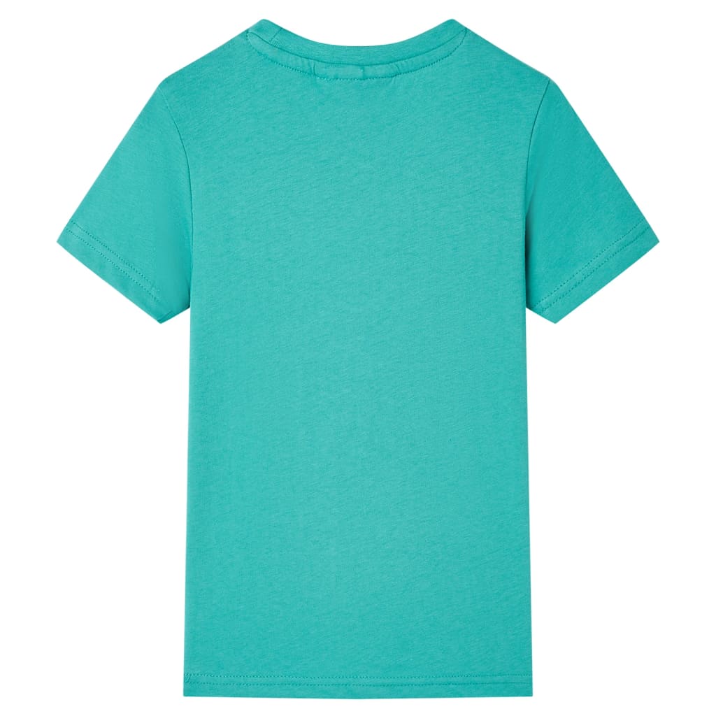 vidaXL Kindershirt met korte mouwen 92 donkermintkleurig afbeelding