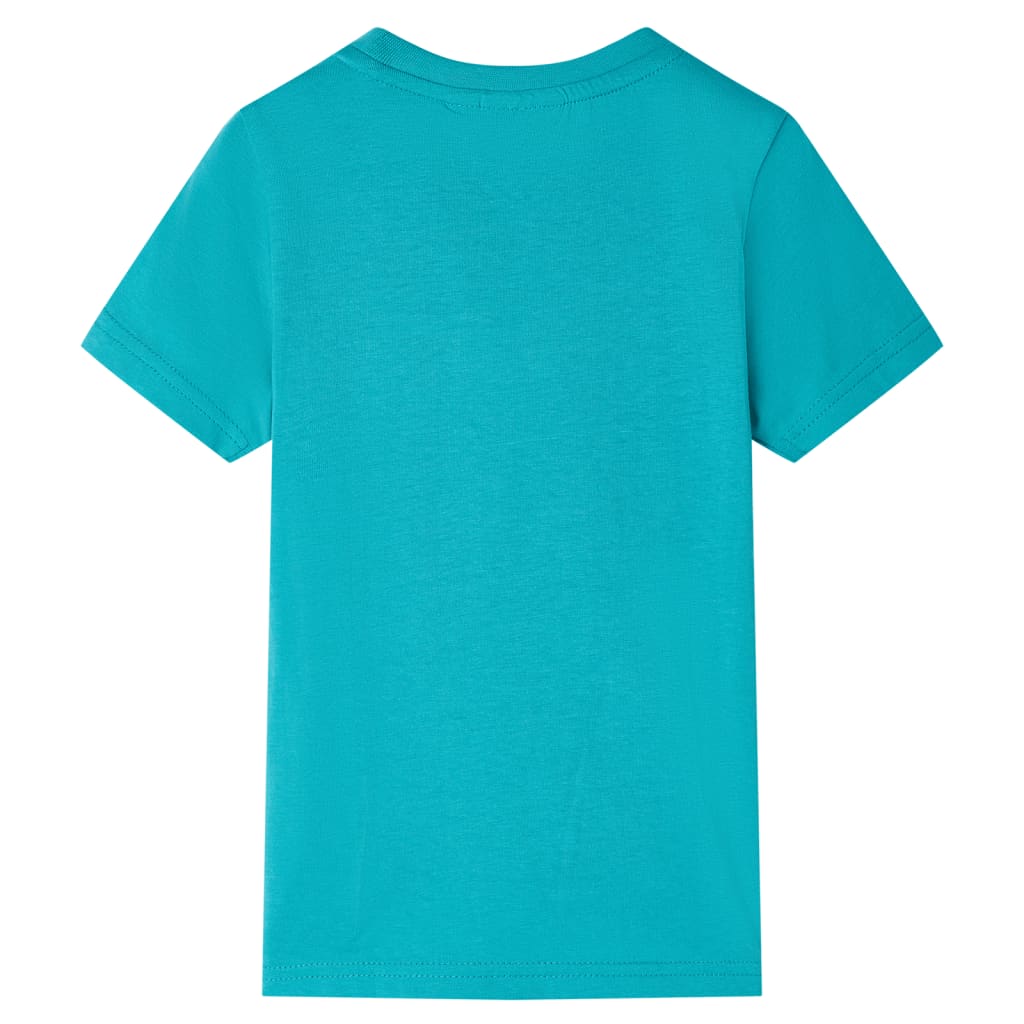 vidaXL Kindershirt met korte mouwen 104 donkermintkleurig afbeelding