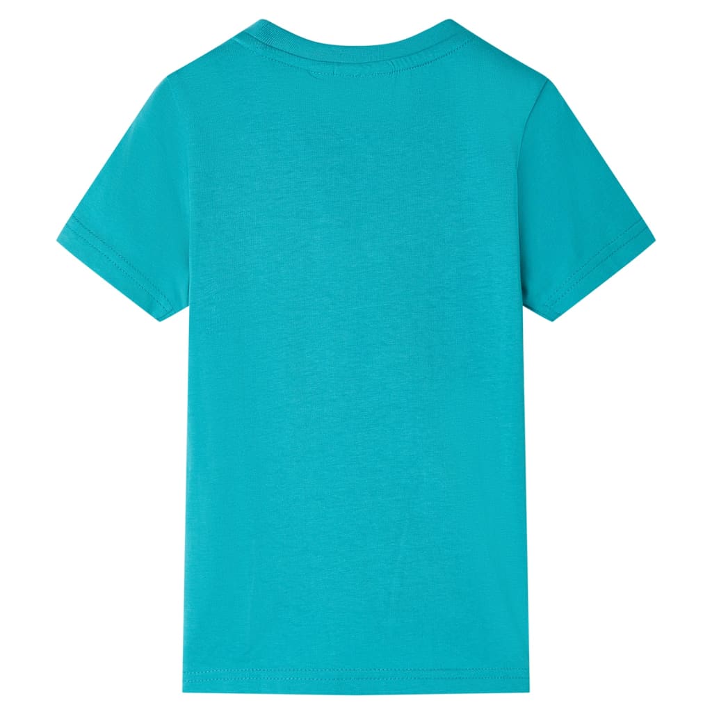 vidaXL Kindershirt met korte mouwen 116 donkermintkleurig afbeelding