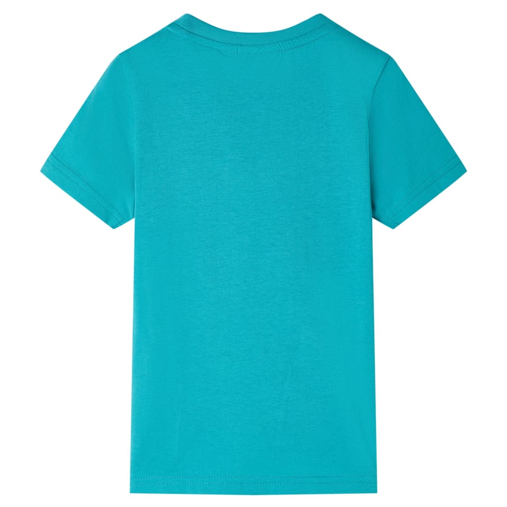 vidaXL Kindershirt met korte mouwen 140 donkermintkleurig afbeelding