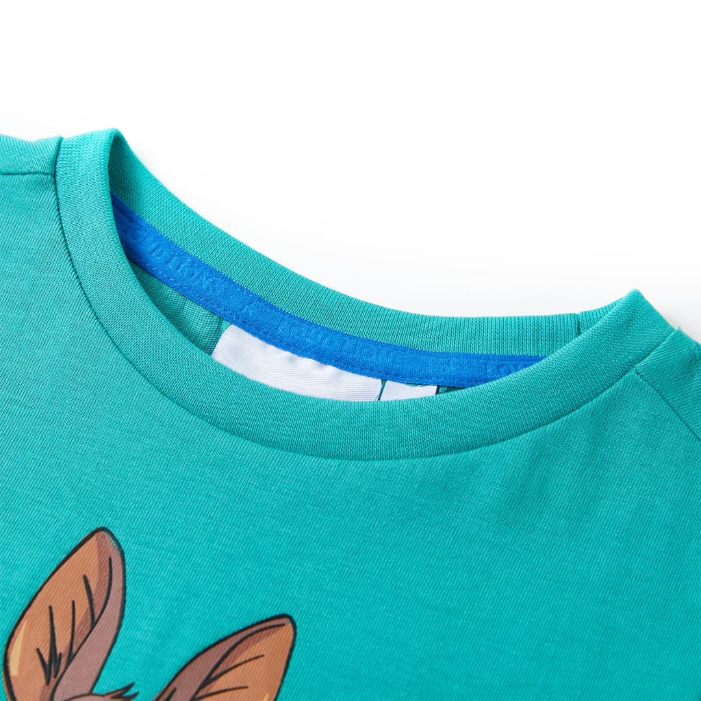 Thumbnail - vidaXL Kinder-Kurzarmshirt Dunkles Minzgrün 140