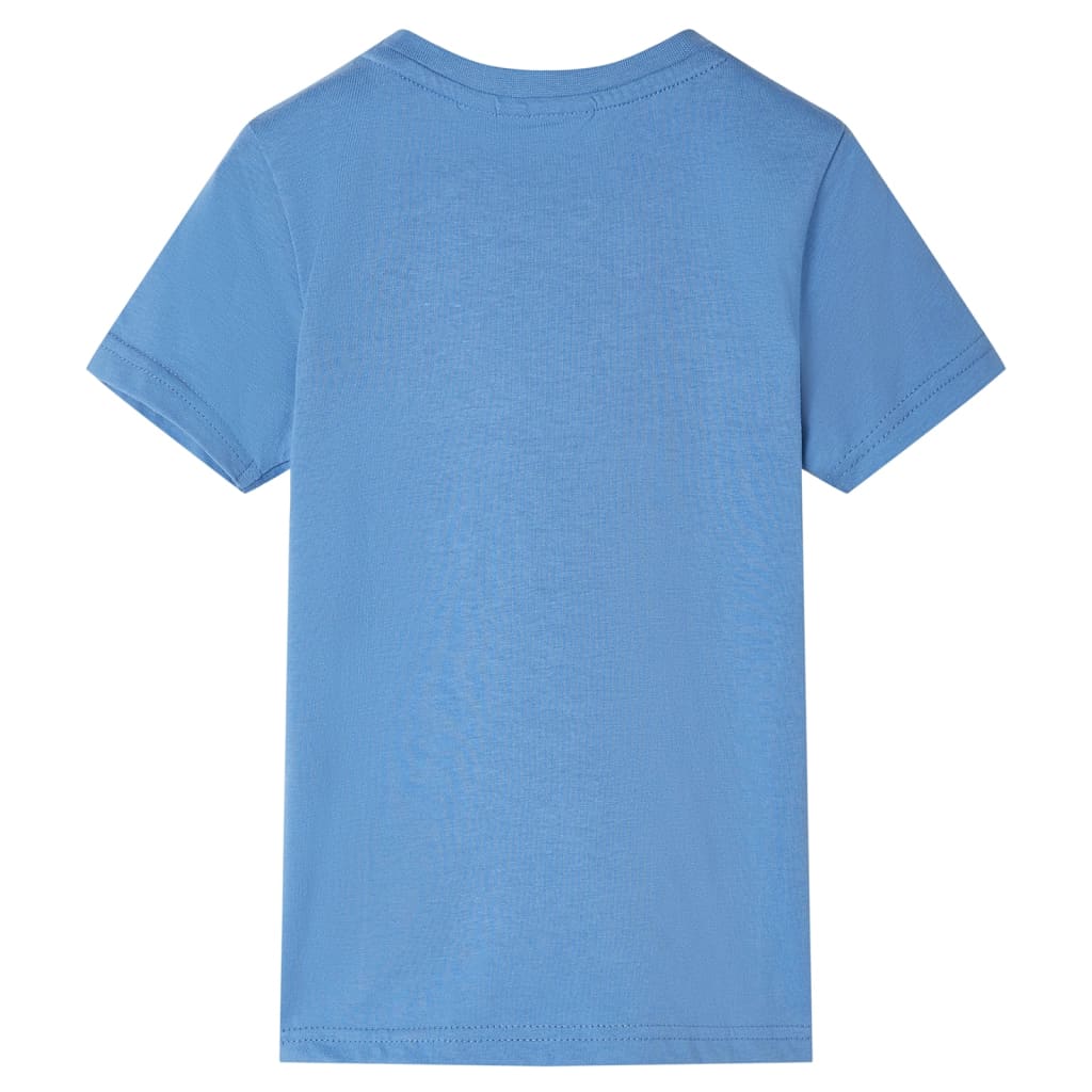 vidaXL Kindershirt met korte mouwen 92 middenblauw afbeelding