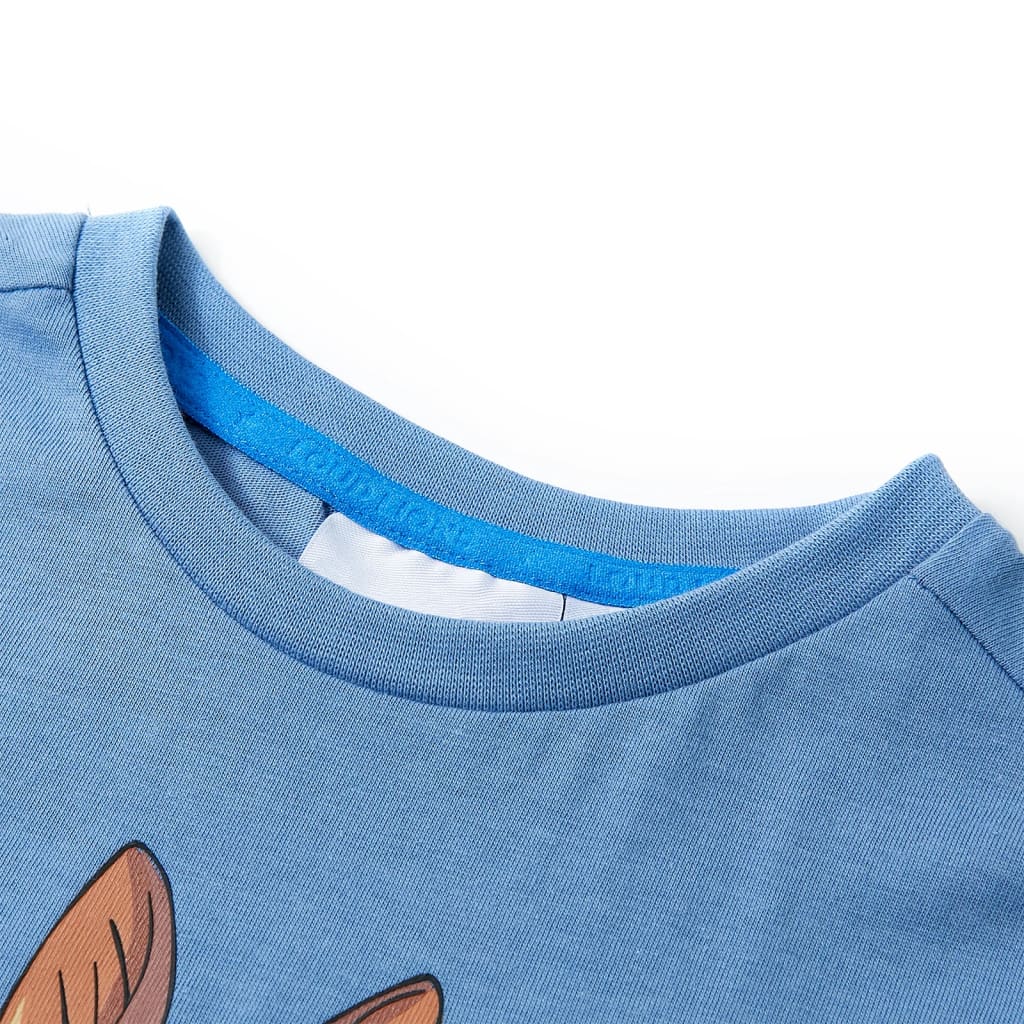 Thumbnail - vidaXL Kinder-Kurzarmshirt Mittelblau 92