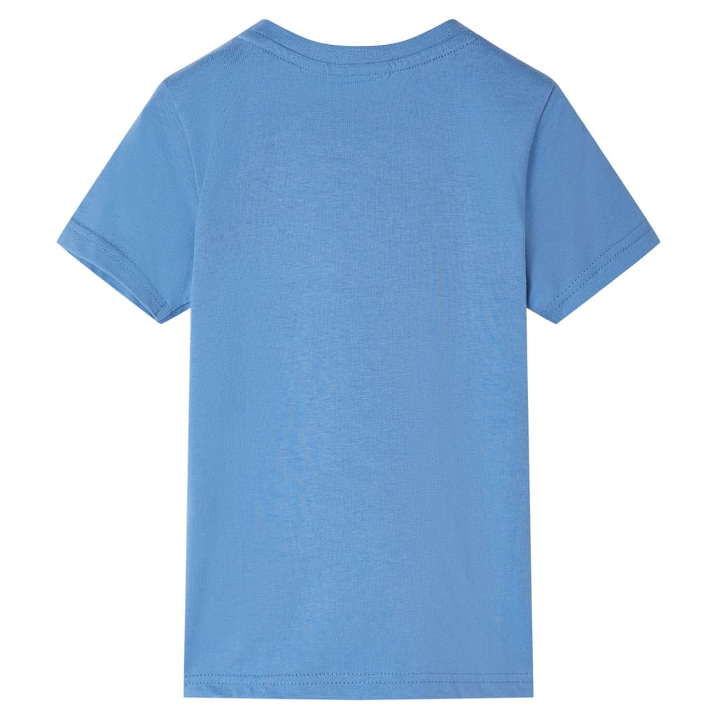 vidaXL Kindershirt met korte mouwen 140 middenblauw afbeelding