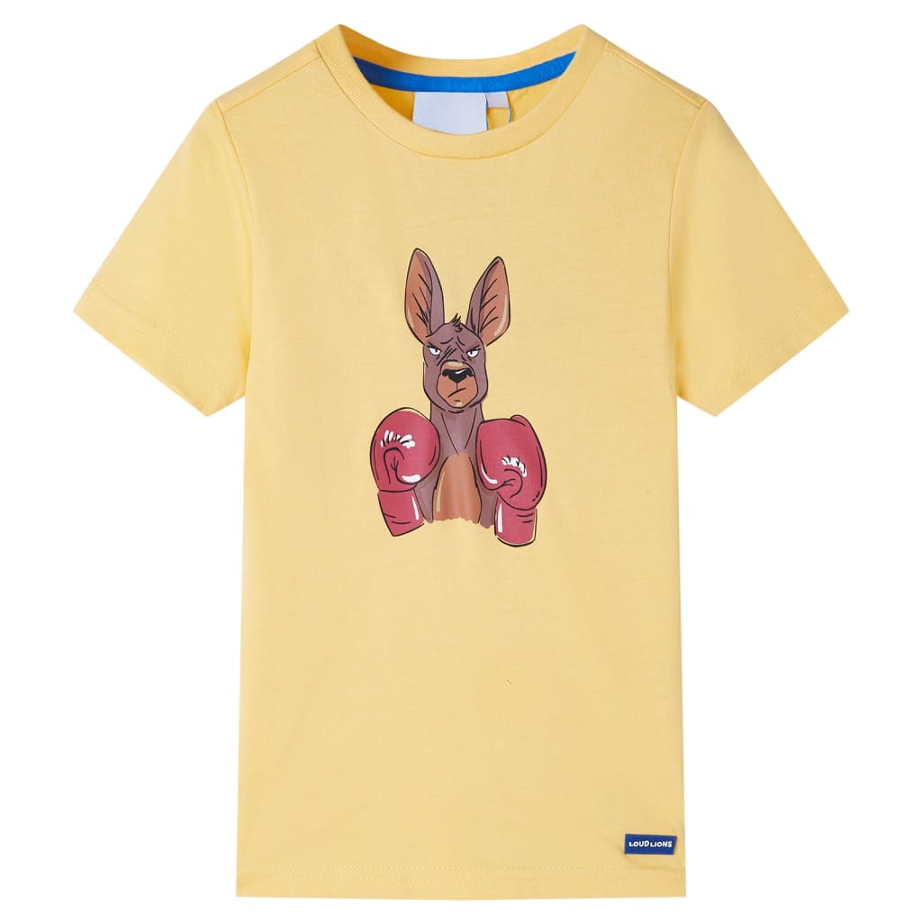 Tricou pentru copii cu mâneci scurte, galben, 92