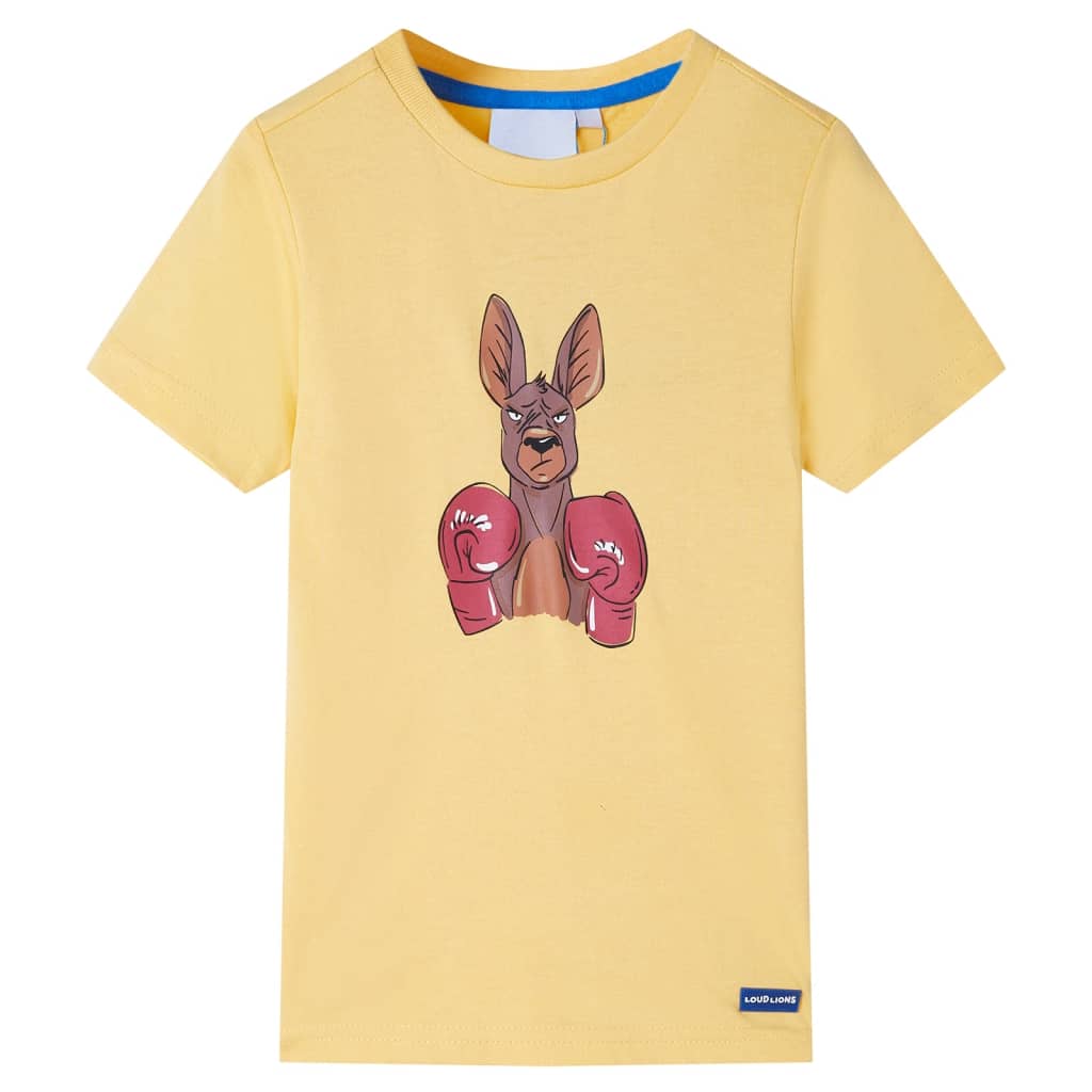 Tricou pentru copii cu mâneci scurte, galben, 140
