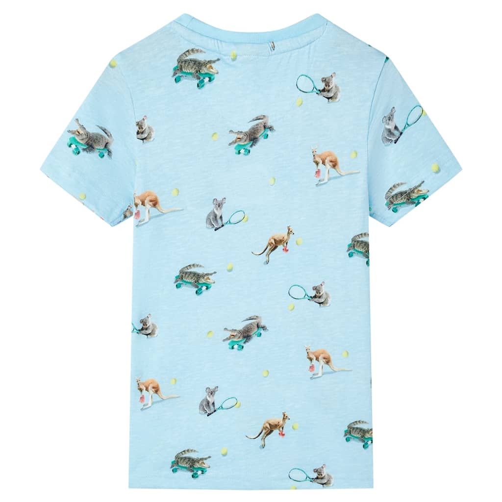 vidaXL Kindershirt 104 gemêleerd lichtblauw afbeelding