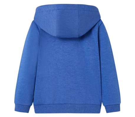 Felpa con Cappuccio e Cerniera per Bambini Blu Mélange 104