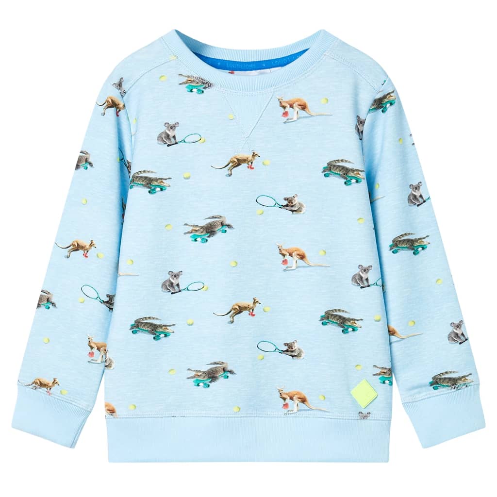 vidaXL Kinder-Sweatshirt Hellblau Melange 128