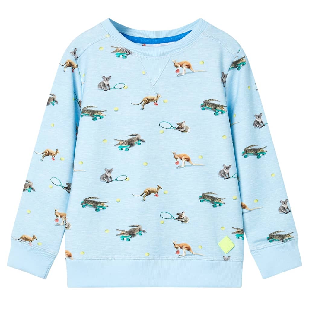 vidaXL Kinder-Sweatshirt Hellblau Melange 140