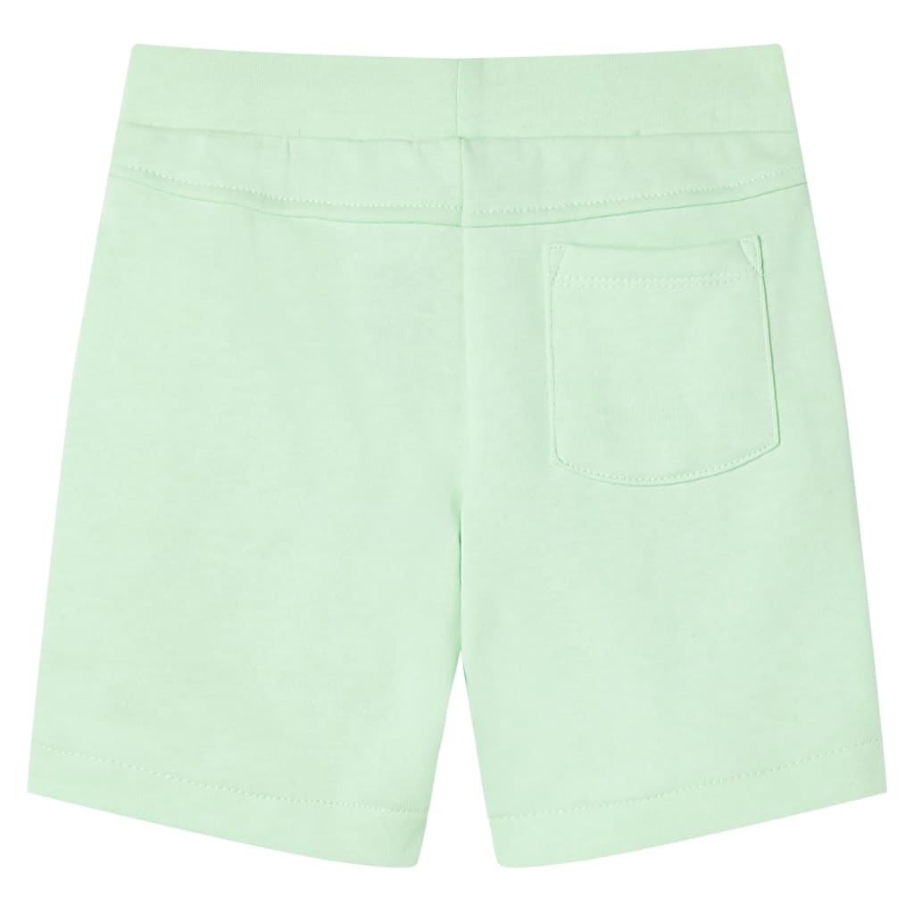 vidaXL Kindershorts met trekkoord 92 felgroen afbeelding