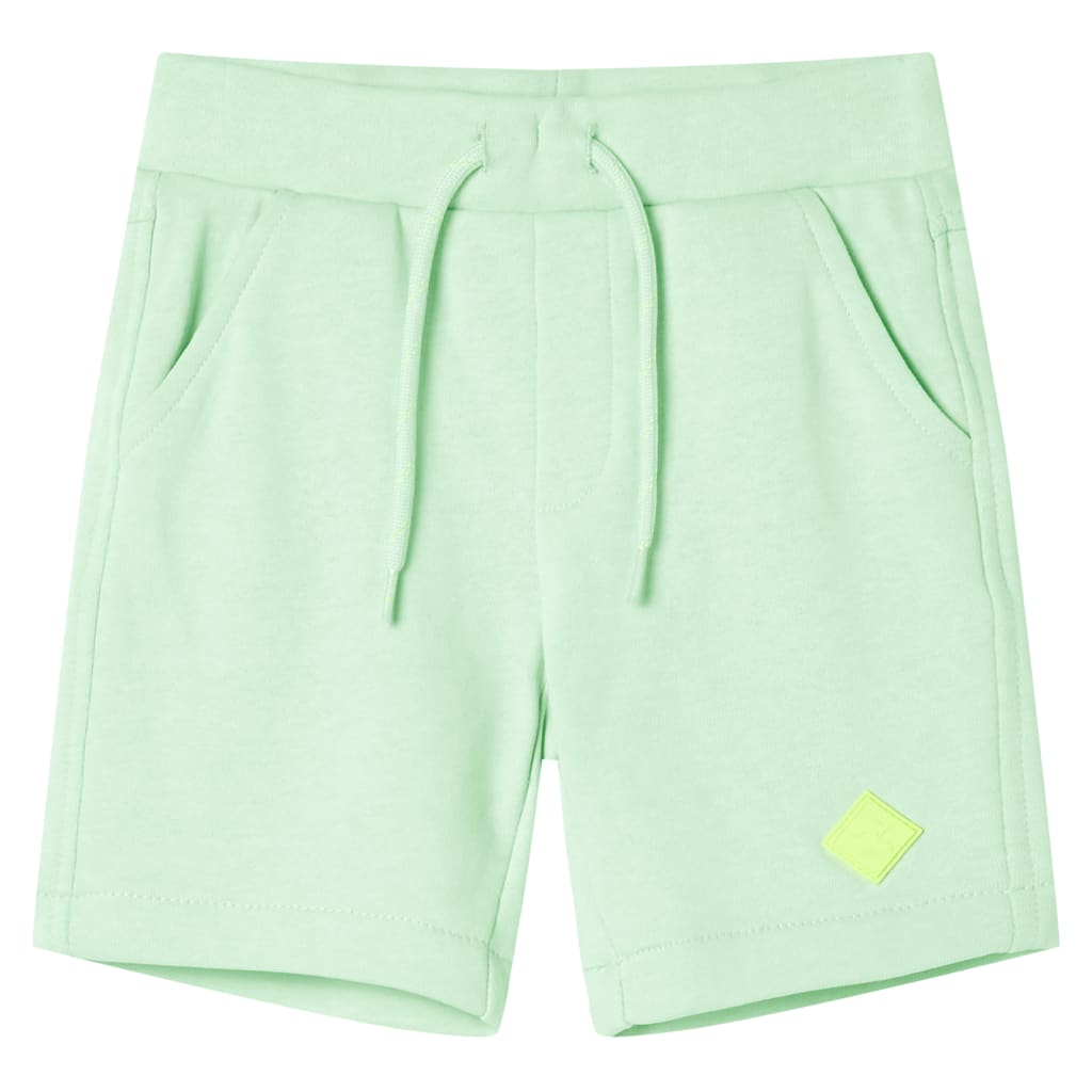Pantaloni scurți pentru copii cu șnur, verde aprins, 104