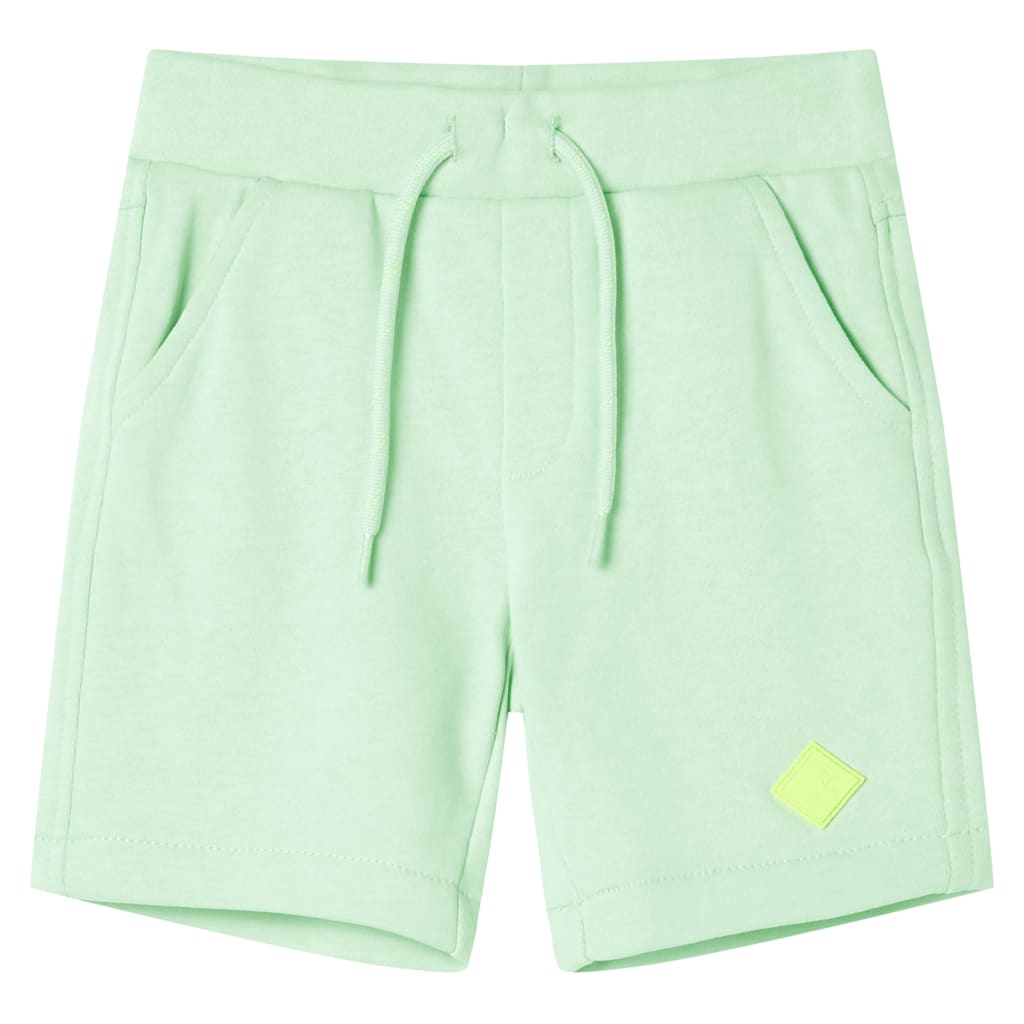 vidaXL Kindershorts mit Kordelzug Knallgrün 104