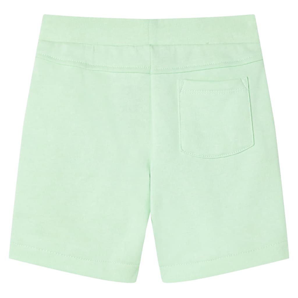 vidaXL Kindershorts met trekkoord 104 felgroen afbeelding