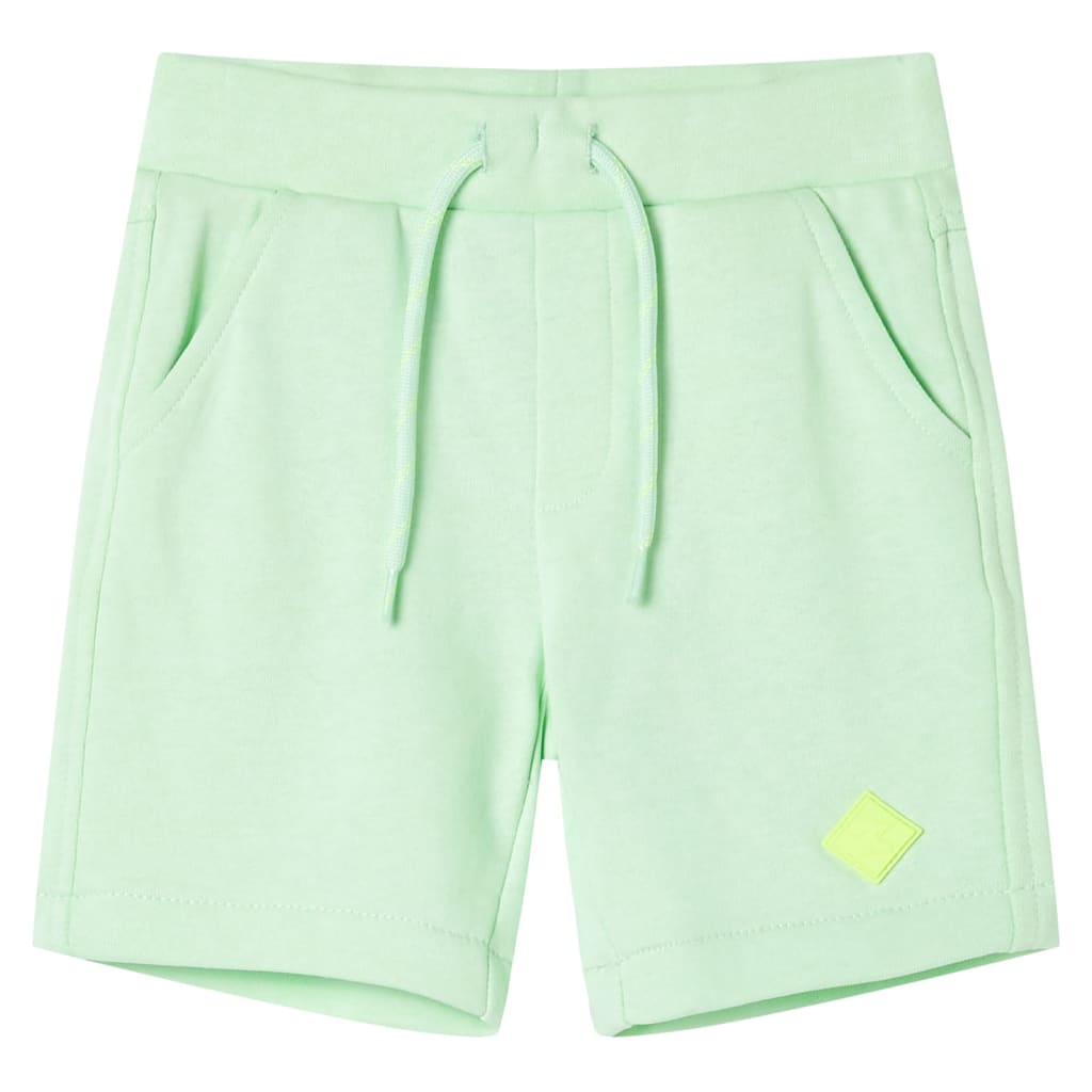 vidaXL Kindershorts mit Kordelzug Knallgrün 116