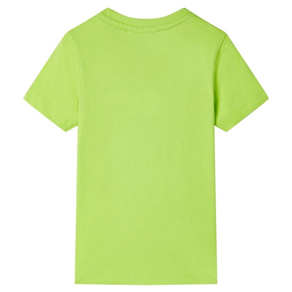 vidaXL Kindershirt met korte mouwen 104 limoengroen afbeelding