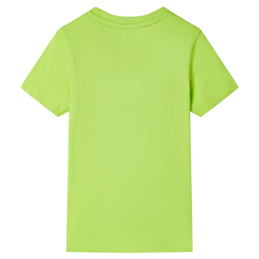 vidaXL Kindershirt met korte mouwen 128 limoengroen afbeelding
