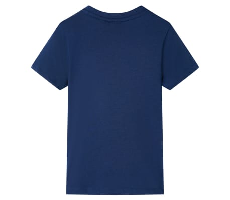 T-shirt pour enfants avec manches courtes bleu fonc&eacute; 92