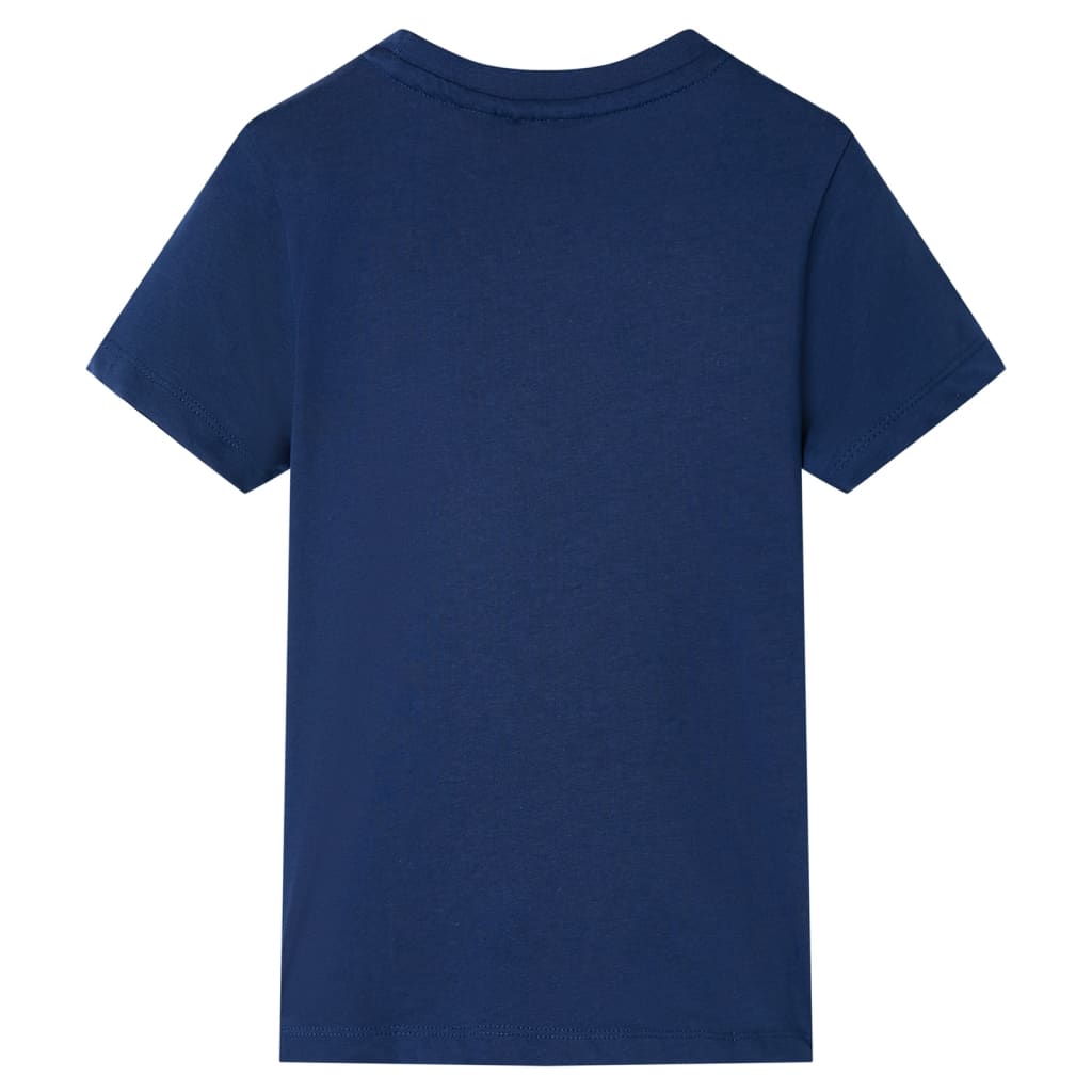 vidaXL Kindershirt met korte mouwen 104 donkerblauw afbeelding