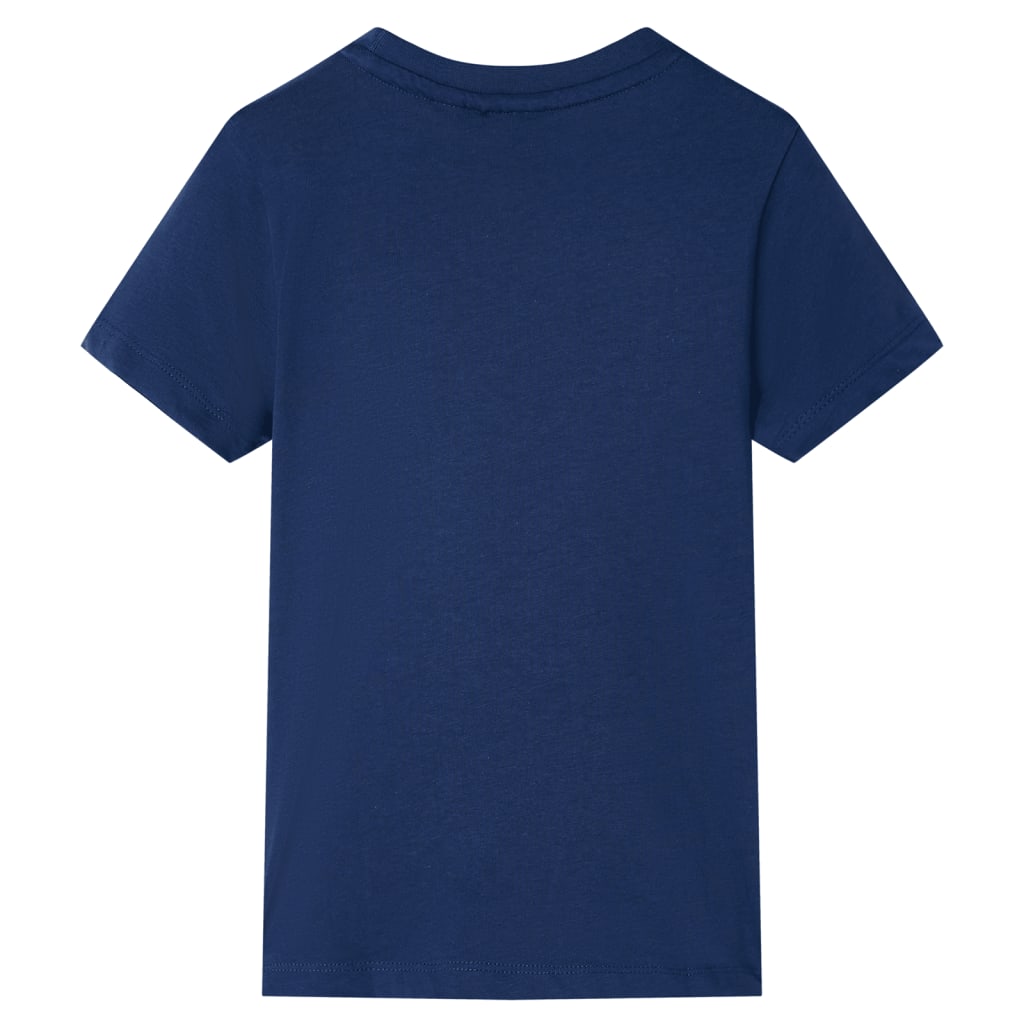 vidaXL Kindershirt met korte mouwen 140 donkerblauw afbeelding