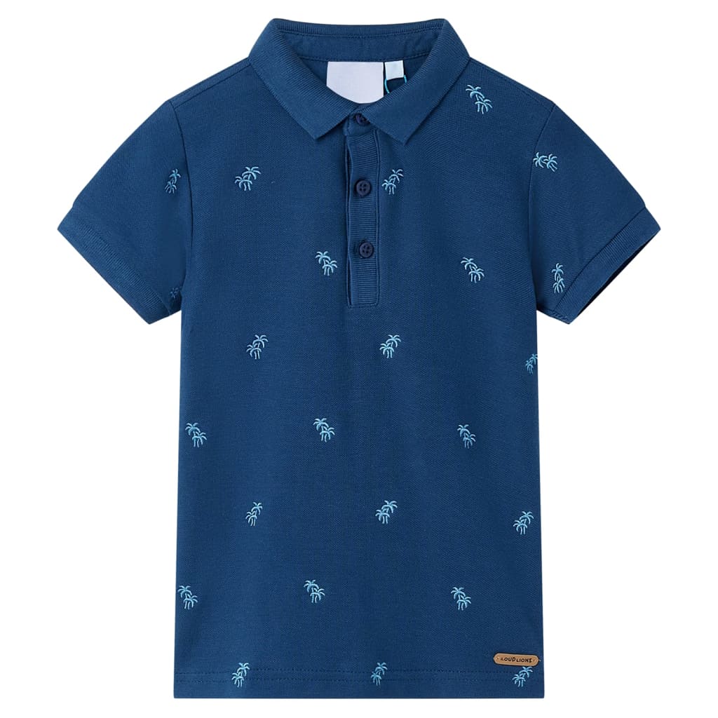 vidaXL Kinder-Poloshirt Dunkelblau 92