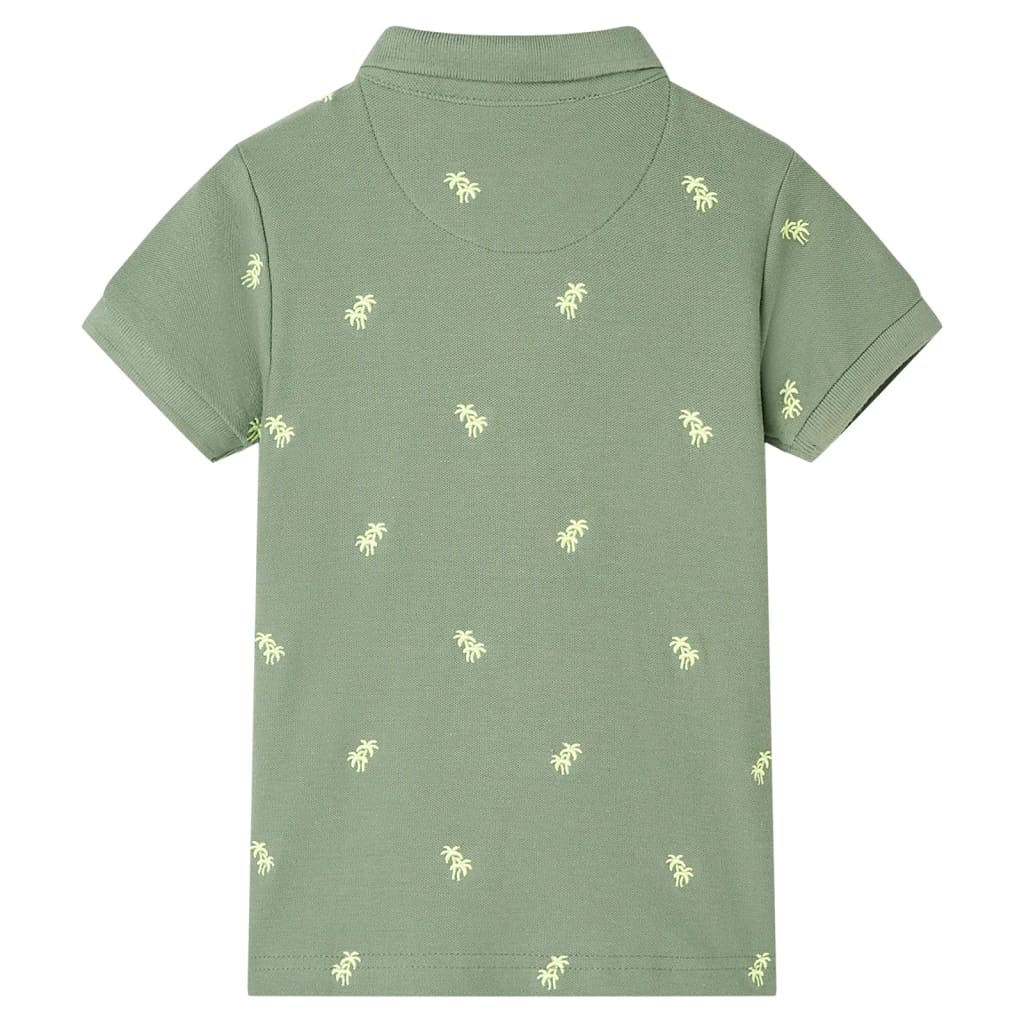 vidaXL Kinderpoloshirt 92 kakikleurig afbeelding
