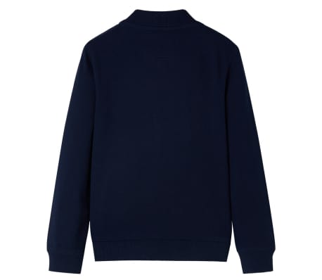 Sweatshirt para crian&ccedil;a com fecho azul-marinho 140