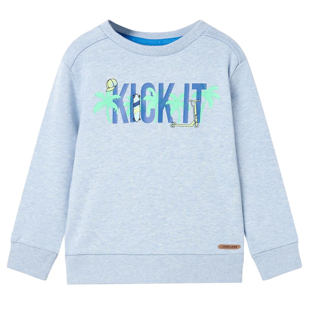 Sweatshirt pour enfants mélange bleu pâle 104