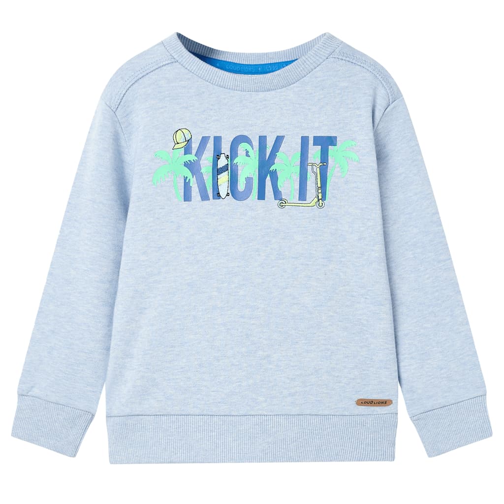 Sweatshirt pour enfants mélange bleu pâle 116