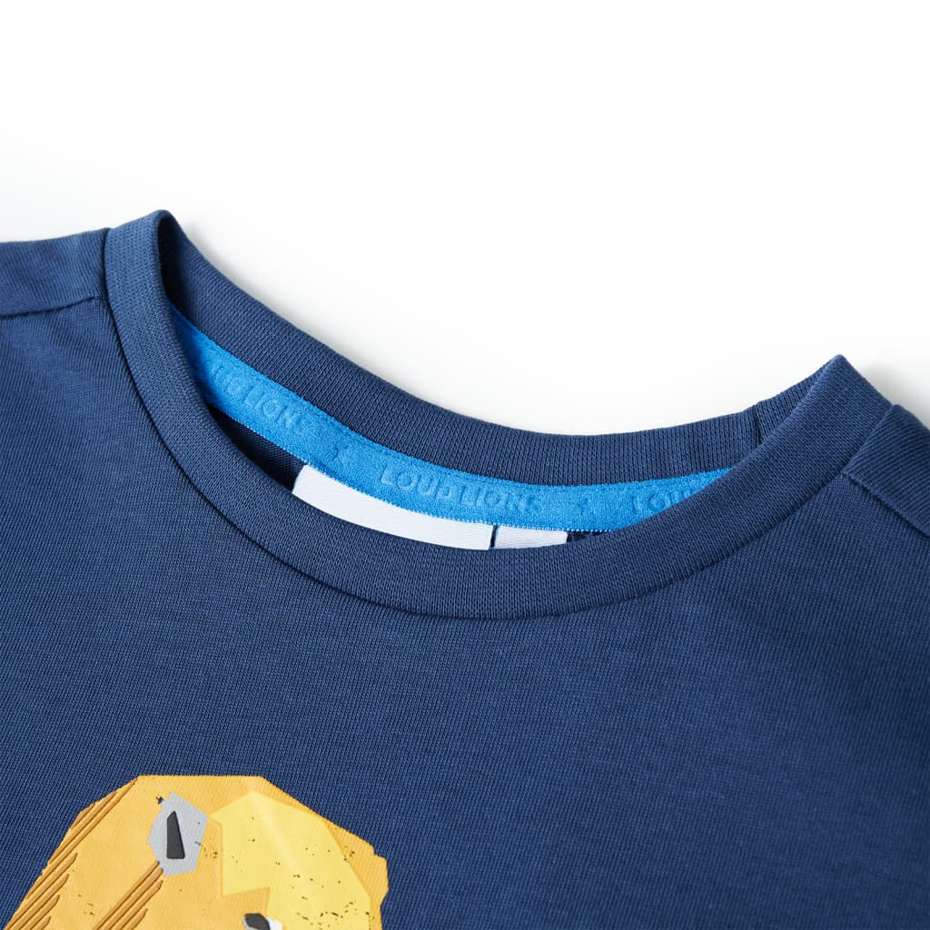 Thumbnail - vidaXL Kinder-T-Shirt Dunkelblau 116