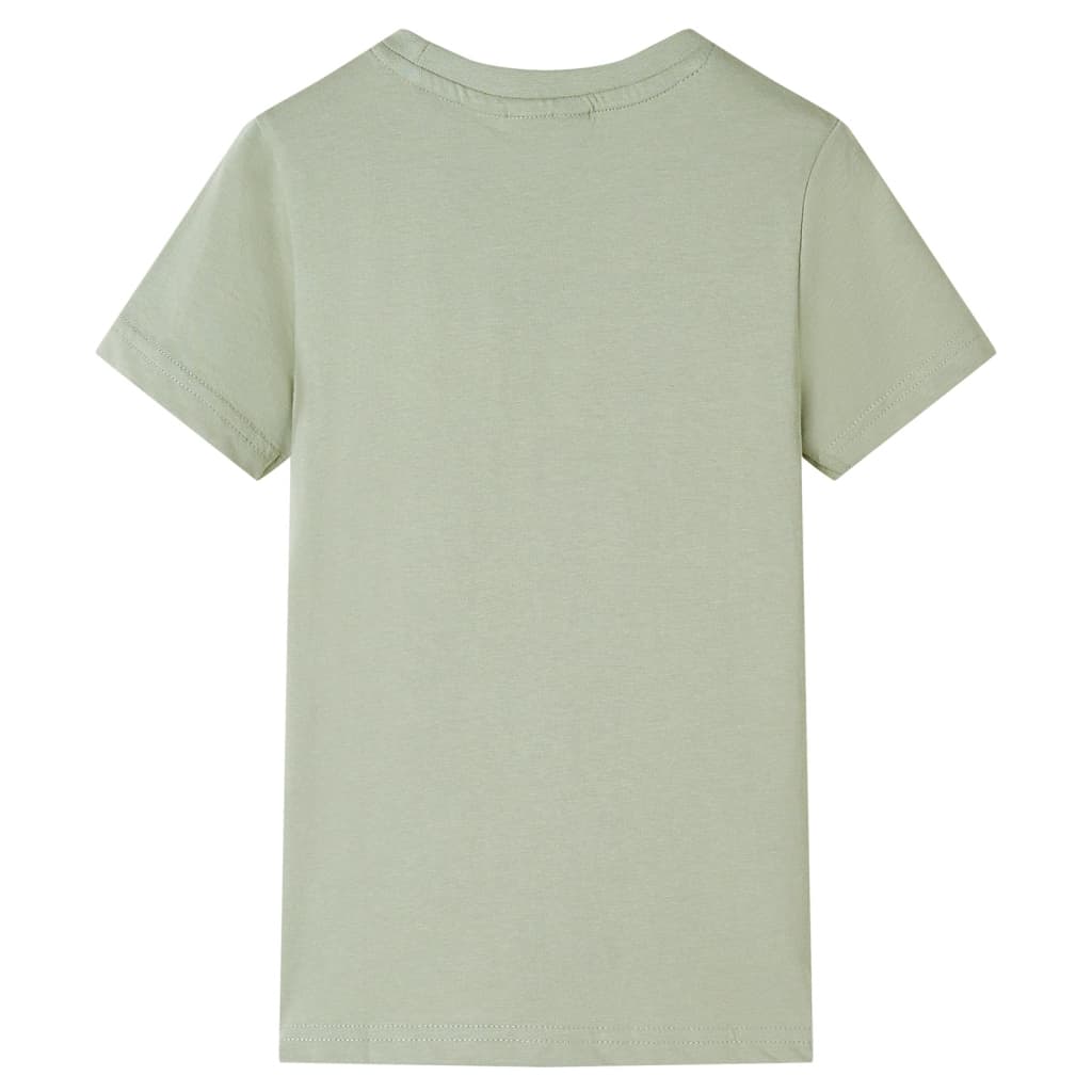 vidaXL Kindershirt met korte mouwen 92 lichtkakikleurig afbeelding